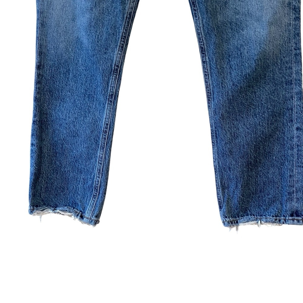 Agolde Riley High Rise Cropped Straight Jeans in Frequency - Picture 7 of 16